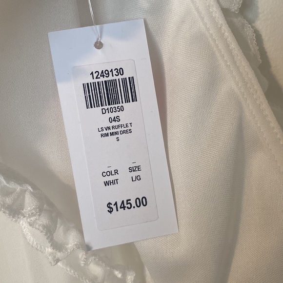 Beautiful Engagement Party White Ruffled Dress - Picture 3 of 3